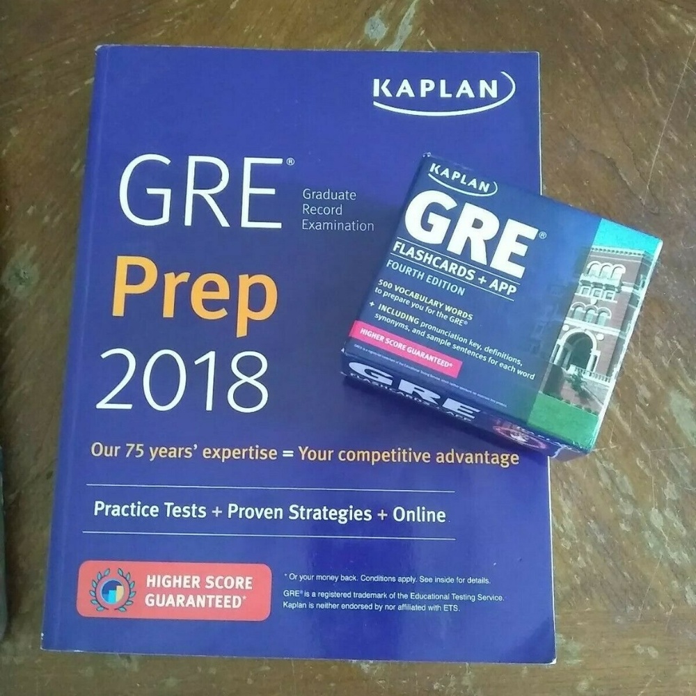 Kaplan GRE Prep 2018 Book + Vocab Flashcards